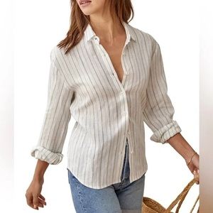 NWT Reformation Preston Linen Blouse • Size XS •